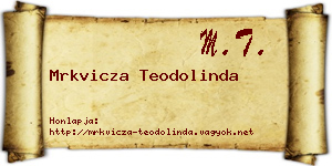 Mrkvicza Teodolinda névjegykártya